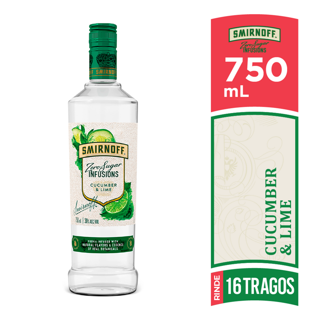Vodka Smirnoff Zero Cucumber Lime