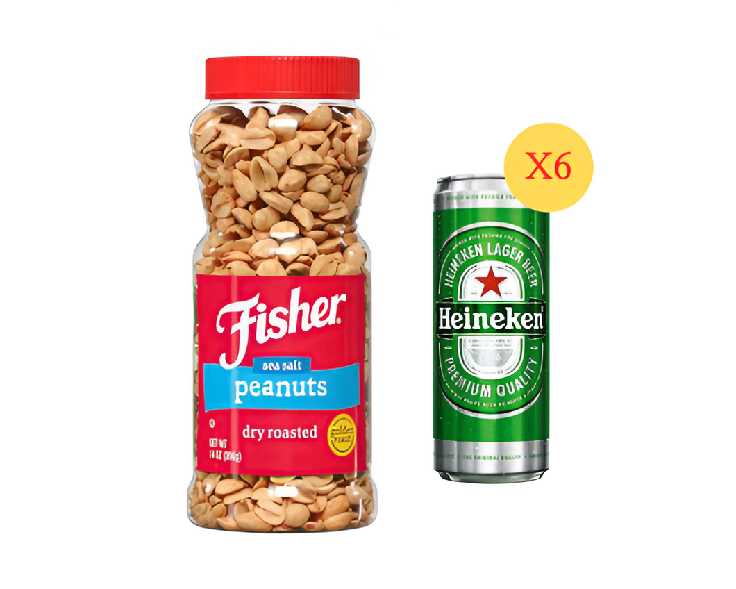 6 Heineken lata 0.2L + Fisher Golden