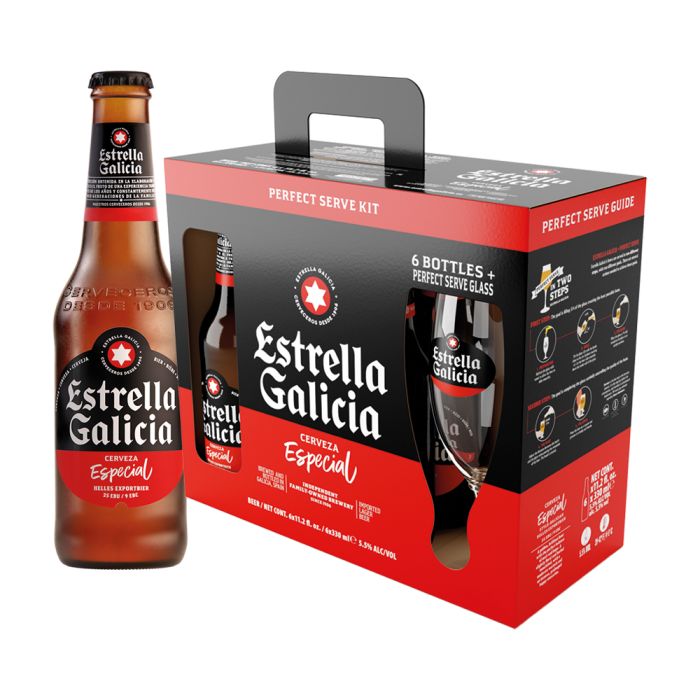 Estuche 6 Estrella Galicia + Copa