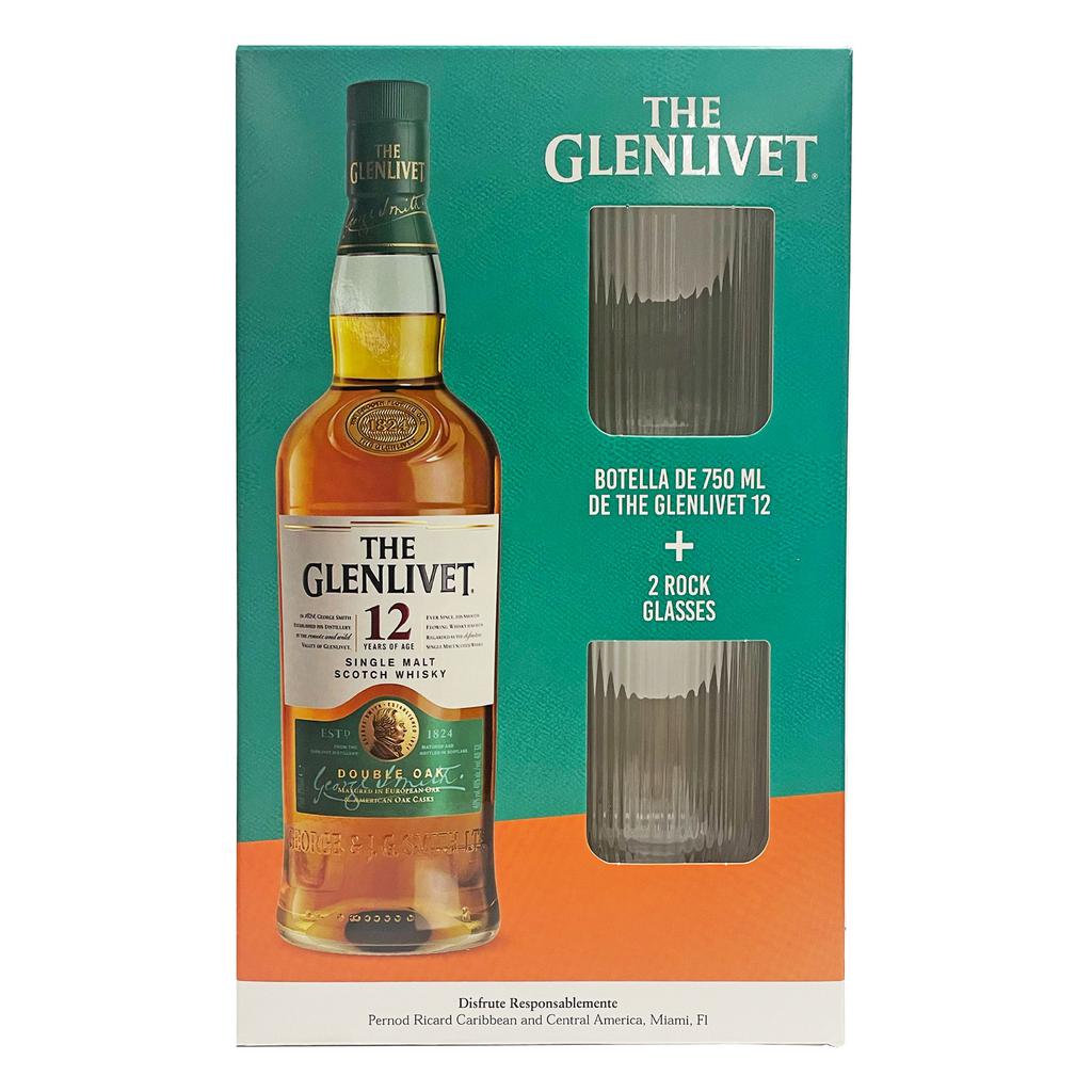Estuche The Glenlivet 12 Años + 2 Vasos