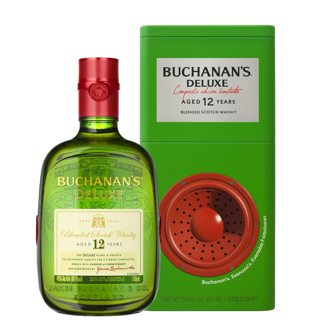 Estuche Whisky Buchanans 12 + Bocina
