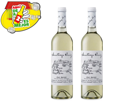 2 Vino Blanco Santiago Ruiz 0.7L
