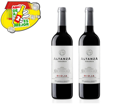 2 Vino Tinto Altanza Crianza 0.7L