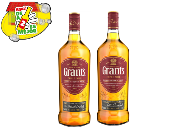 2 Whisky Grants Triple Wood 0.7L