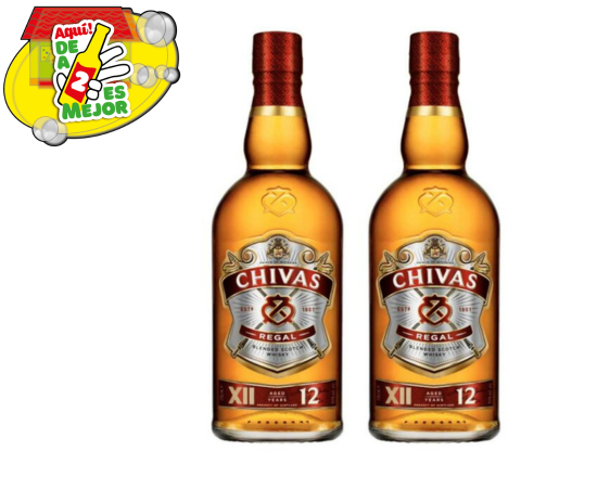 2 Whisky Chivas Regal 12 Años 0.7L