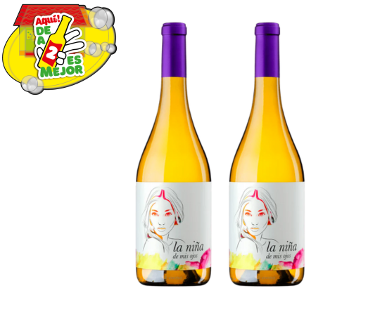 2 Vino Blanco La Niña de mis Ojos 0.7L