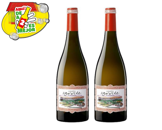 2 Vino Blanco Albariño Agnusdei 0.7L