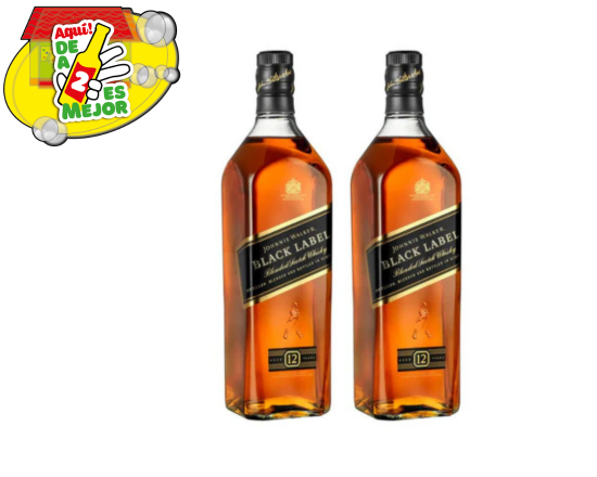 2 Whisky JW Etiqueta Negra 0.7L