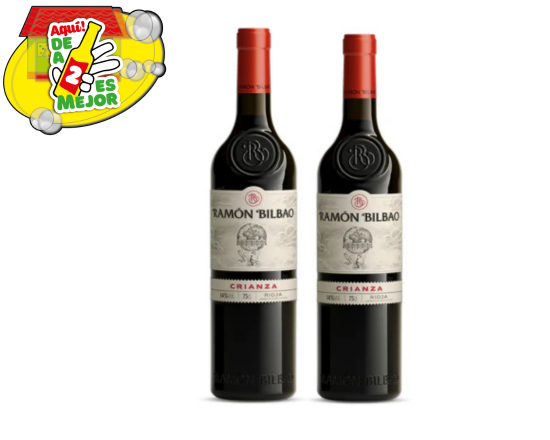 2 Vino Tinto Ramon Bilbao Crianza 0.7L