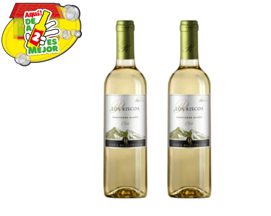 2 Vino Blanco Los Riscos Sauvignon B 0.7L