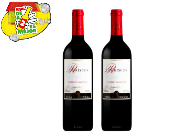2 Vino Tinto Los Riscos Cabernet S 0.7L