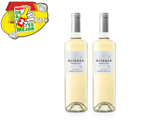 2 Vino Blanco Altanza Sauvignon Blanc 0.7L