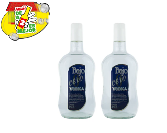 2 Vodka Bajo Cero Original 0.7L