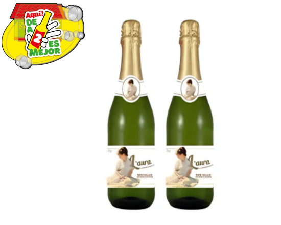 2 Espumante L'aura Manzana