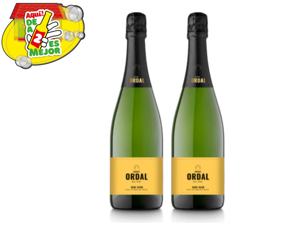 2 Espumante Castell Ordal Semi Sec 0.7L