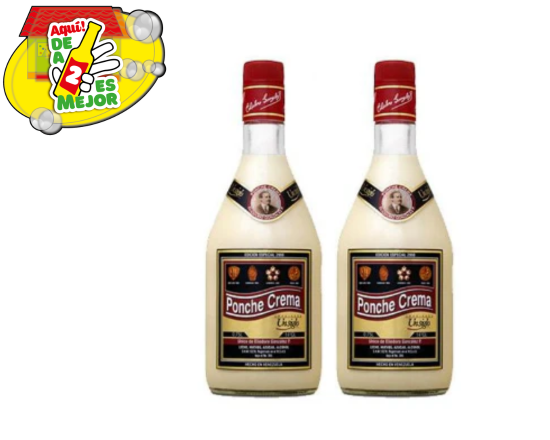 2 Licor Eliodoro G Ponche Crema 0.7L
