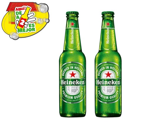 2 Cerveza Heineken 0.6L