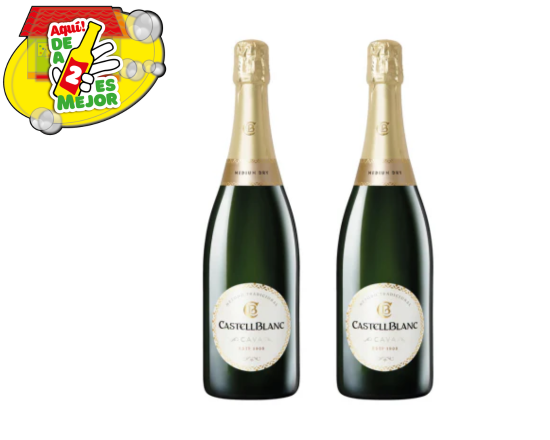 2 Cava Castell Blanc Semi Sec 0.7L