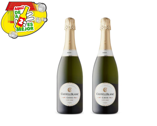 2 Cava Castell Blanc Brut 0.7L