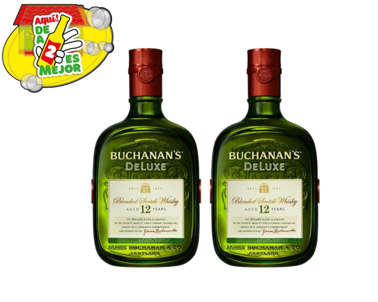 2 Whisky Buchanans 12 Años 0.7L