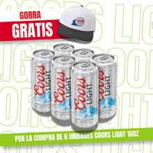 Cargar imagen en el visor de la galería, Cerveza Coors Light Lata (16Oz) 0.4L + Gorra Gratis
