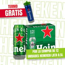 Cargar imagen en el visor de la galería, Cerveza Heineken Lata 0.5L + Termo Gratis
